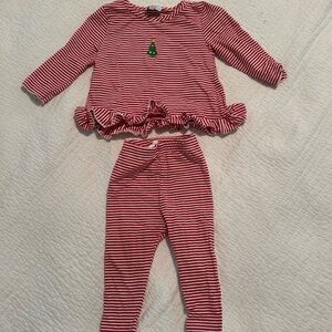 12m striped Christmas set